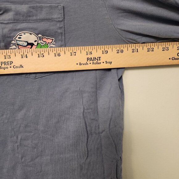 Vineyard Vines Long Sleeve T-Shirt Pocket Blue Winter Snowboarding Mens Medium‎ - Picture 11 of 12